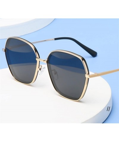 Polarized Retro Metal Driver Sunglasses for Men and Women (Color : B, Size : Medium) Medium D $17.27 Designer