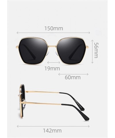 Polarized Retro Metal Driver Sunglasses for Men and Women (Color : B, Size : Medium) Medium D $17.27 Designer