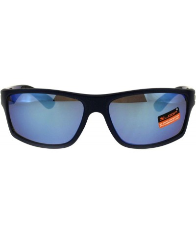 Xloop Sports Fashion Mens Sunglasses Rectangular Frame UV 400 Blue (Blue Mirror) $9.57 Rectangular