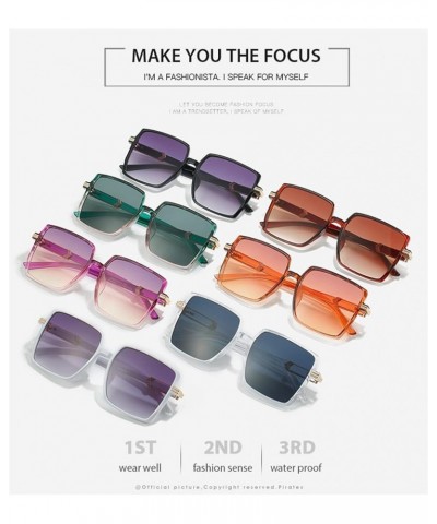 Men And Women Square Outdoor Sunglasses Vacation Beach Driving Commuter Trend UV400 Sunglasses Gift 6 $15.78 Designer