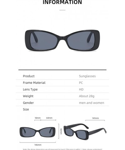 Cat Eye Fashion Men and Women Decorative Sunglasses (Color : D, Size : 1) 1 G $11.97 Designer