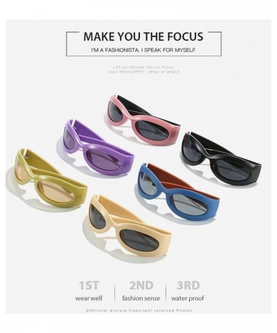 Men And Women Cat Eye Sports Sunglasses Cycling Driving Driver Trendy UV400 Sunglasses Gift D $12.26 Sport