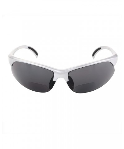 2 Pair of Bifocal Sport Wrap Reading Sunglasses, Outdoor Sun Readers for Men and Women Silver/Tortoise $15.92 Sport