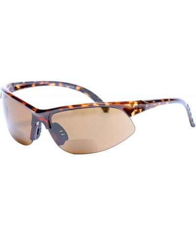 2 Pair of Bifocal Sport Wrap Reading Sunglasses, Outdoor Sun Readers for Men and Women Silver/Tortoise $15.92 Sport