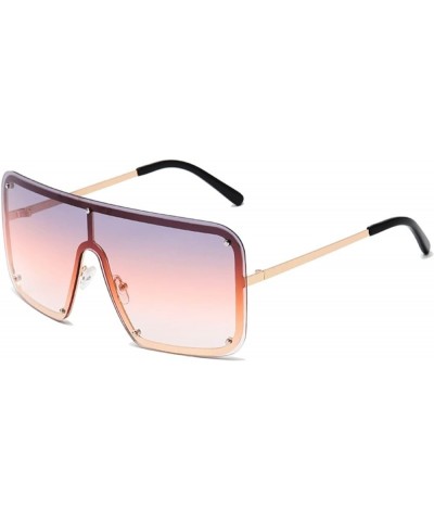 Large Frame Metal Sunglasses for Men and Women (Color : E, Size : Medium) Medium F $20.23 Designer