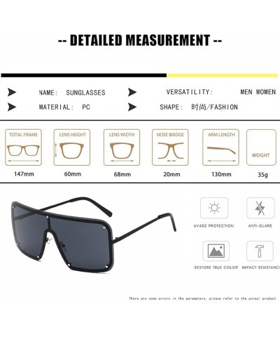 Large Frame Metal Sunglasses for Men and Women (Color : E, Size : Medium) Medium F $20.23 Designer