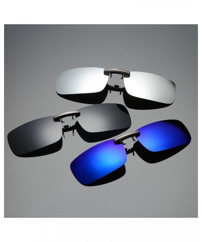 Polarized Clip On Sunglasses for Women Men Metal UV Protection Glasses Detachable Night Vision Lens Eyewear Silver $3.91 Desi...