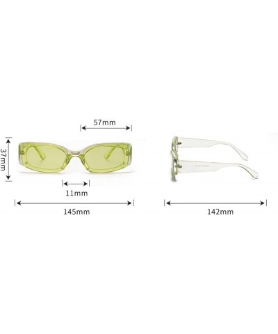 Square Small Frame Fashion Men's and Women's Sunglasses for Outdoor Vacation (Color : C, Size : 1) 1 E $19.00 Designer