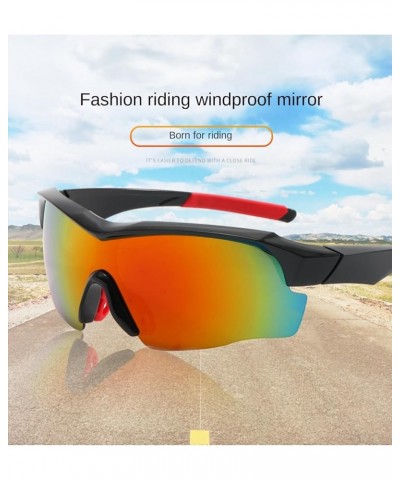 New sports sunglasses for men and women outdoor riding sunglasses for bicycle windshields Black Frame-red $10.42 Sport