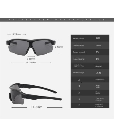 New sports sunglasses for men and women outdoor riding sunglasses for bicycle windshields Black Frame-red $10.42 Sport