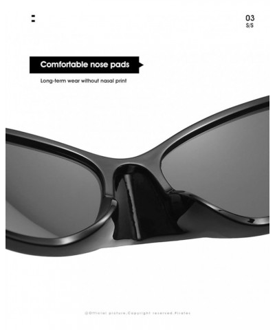 Fashion Cat Eye Sports Cycling Hip Hop Sunglasses for Men and Women (Color : E, Size : 1) 1 D $15.15 Cat Eye