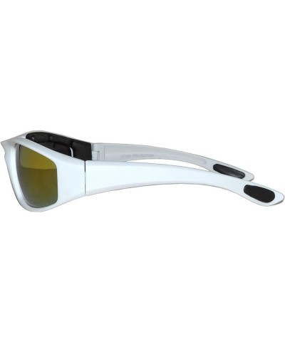 Men Women Padded Foam Motorcycle Riding Glasses Goggles 99% UV protection White Red Mirror $8.24 Goggle