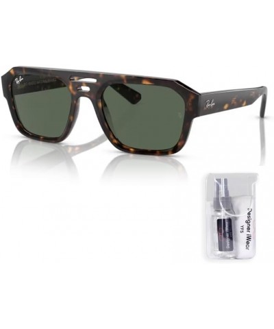 Corrigan RB4397 Irregular Sunglasses for Men for Women + BUNDLE With Designer iWear Complimentary Eyewear Kit Havana / Dark B...