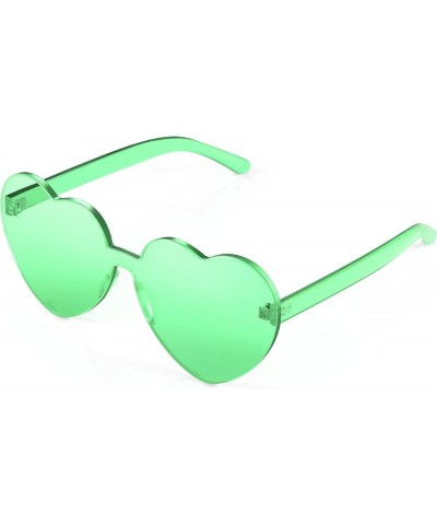 Heart Shape Sunglasses Rimless Transparent Heart Glasses Colorful Party Favors Fruit Green $6.71 Rimless