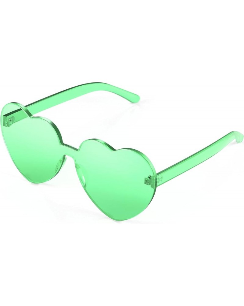 Heart Shape Sunglasses Rimless Transparent Heart Glasses Colorful Party Favors Fruit Green $6.71 Rimless