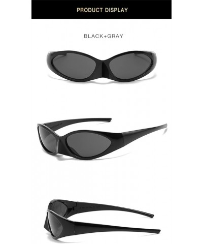 Fashion Cat Eye Sports Cycling Hip Hop Sunglasses for Men and Women (Color : E, Size : 1) 1 D $15.15 Cat Eye