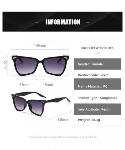 Cat Eye Large Frame Sunglasses Men and Women Outdoor Holiday Decorative Glasses (Color : D, Size : Medium) Medium D $14.84 De...