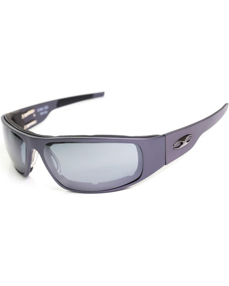 Big Daddy Bagger Gunmetal Flat Biker Sunglasses Transition Mirror Silver $88.78 Designer